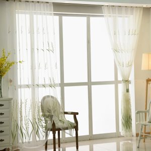 Napearl dày mờ và mờ thêu rèm gạc gạc trắng đã hoàn thành phòng ngủ vách ngăn gạc cửa sổ nổi ban công gạc trang trí tùy chỉnh phòng khách - Ảnh 2