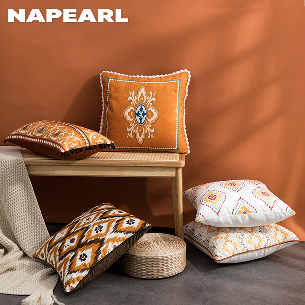 1 Vỏ Gối Sofa Trang Trí Họa Tiết Phong Cách Bohemian - Ảnh 2