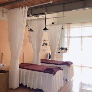 combo thanh treo rèm voan và voan treo sang chảnh và tiện lợi như ảnh( 1 bộ)