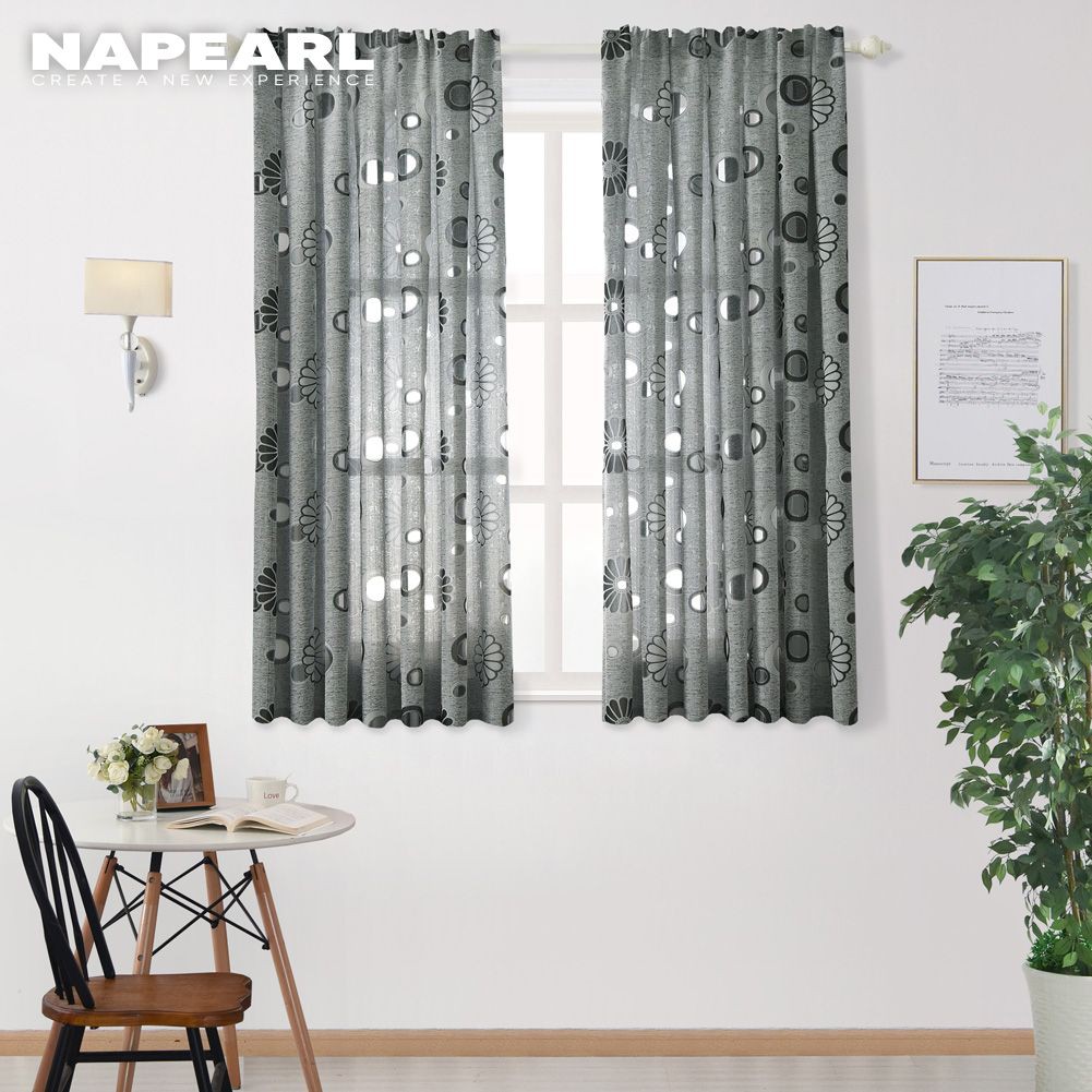 Rèm cửa vải tuyn họa tiết hoa phong cách châu Âu