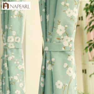 Napearl Rèm Cửa 70-8% Họa Tiết Hoa Nhỏ Đơn Giản Phong Cách Hàn Quốc