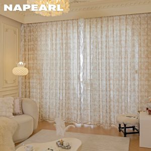 Napearl 10% ~ 20% rèm ren pháp rèm xù cạnh trang trí nội thất phòng khách cửa sổ ren cô gái tươi mát và làm mới rèm phòng trang trí thẩm mỹ langsir