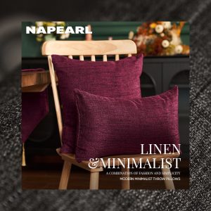 Napearl 1 Áo Gối Bằng Cotton Lanh Màu Trơn Thoải Mái Thời Trang Trang Trí Phòng Ngủ/Ban Công
