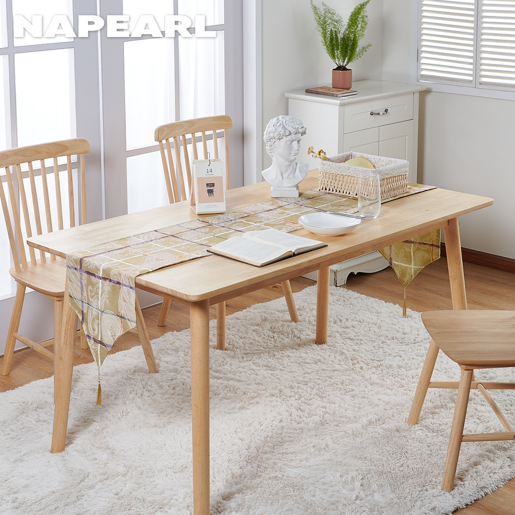Napearl 1 Miếng Lót Bàn Ăn / Tủ Chén / Bàn Ăn / Phòng Khách Chất Liệu Cotton Họa Tiết Ca Rô Thông Dụng