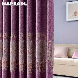 European Style Napearl Flower Home Bedroom fashon Thick Fabric curtain Window