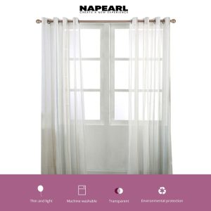 1PC Napearl Modern linen  bedroom decorative curtain