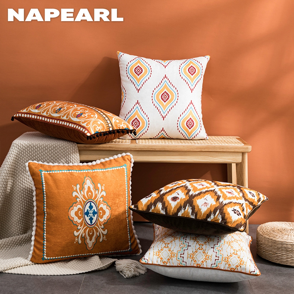 1 Vỏ Gối Sofa Trang Trí Họa Tiết Phong Cách Bohemian - Ảnh 3