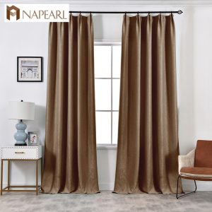 1 PCS NAPEARL blackout fashion Curtain Solid Color Design Panel  Bedroom Drape - Ảnh 3