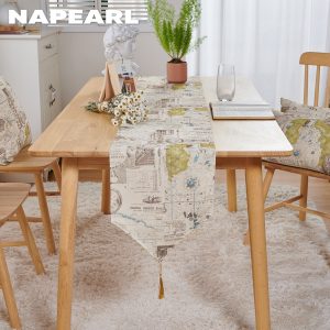 1 Lá Cờ Chất Liệu Cotton Họa Tiết Châu Âu Để Bàn Trang Trí Phòng Khách - Ảnh 3
