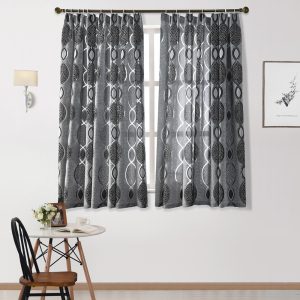 Rèm Cửa Vải Tuyn Màu Xanh Lá Phong Cách Châu Âu Kích Thước 100X130 - Ảnh 3