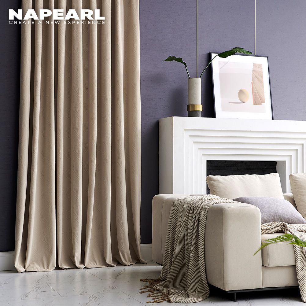 1 Rèm Cửa Napearl Họa Tiết Kẻ Sọc Đơn Giản Chất Lượng Cao
