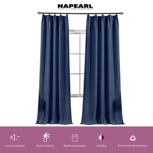 1 PCS NAPEARL blackout fashion Curtain Solid Color Design Panel  Bedroom Drape