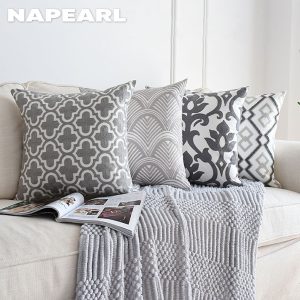 1 Vỏ Gối Sofa In Hoa Phong Cách Bắc Âu Đơn Giản - Ảnh 4
