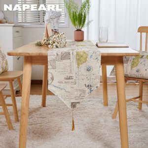 1 Lá Cờ Chất Liệu Cotton Họa Tiết Châu Âu Để Bàn Trang Trí Phòng Khách - Ảnh 4