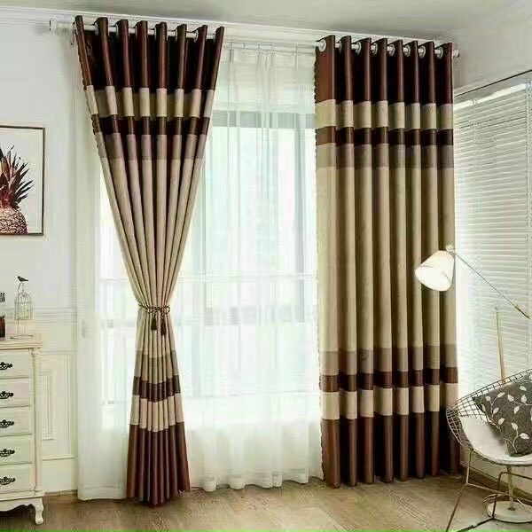 thanh lý rèm 3m cao 2m50 màu kẻ trẻ trung và sang trọng - Ảnh 4