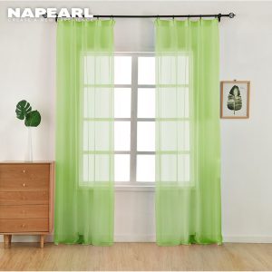 Rèm Napearl vải tuyn màu trơn trang trí nhà cửa - Ảnh 4