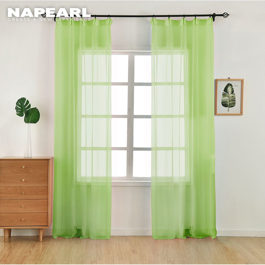 Rèm Napearl vải tuyn màu trơn trang trí nhà cửa - Ảnh 4