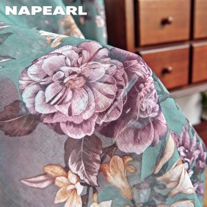 Napearl Rèm Cửa 70-80% Dày Dặn Họa Tiết Hoa Phong Cách Trung Quốc Cổ Điển Sang Trọng Cho Phòng Khách / Phòng Ngủ - Ảnh 5