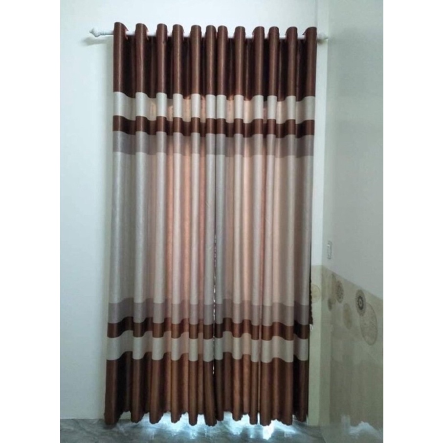 thanh lý rèm 3m cao 2m50 màu kẻ trẻ trung và sang trọng - Ảnh 5