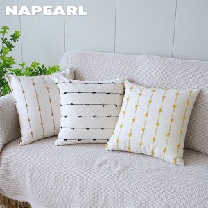 Vỏ Gối cotton Phối Tua Rua Họa Tiết Hoa Xinh Xắn Trang Trí Phòng Khách - Ảnh 5