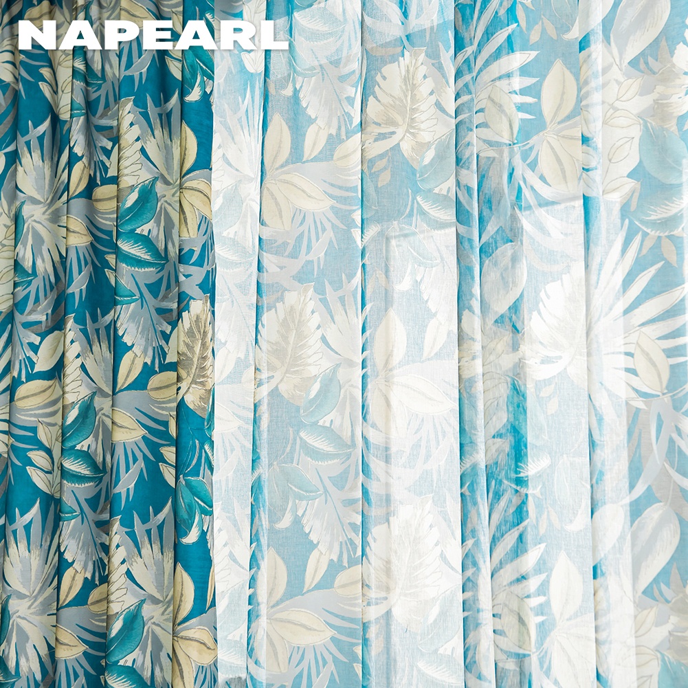 Rèm Cửa 70-80% Chất Liệu Polyester Họa Tiết Lá Cây Đơn Giản Hiện Đại Trang Trí Nội Thất - Ảnh 5