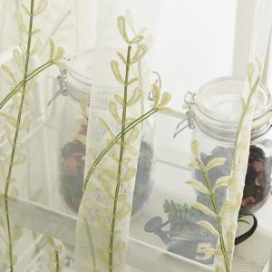 Napearl dày mờ và mờ thêu rèm gạc gạc trắng đã hoàn thành phòng ngủ vách ngăn gạc cửa sổ nổi ban công gạc trang trí tùy chỉnh phòng khách - Ảnh 5