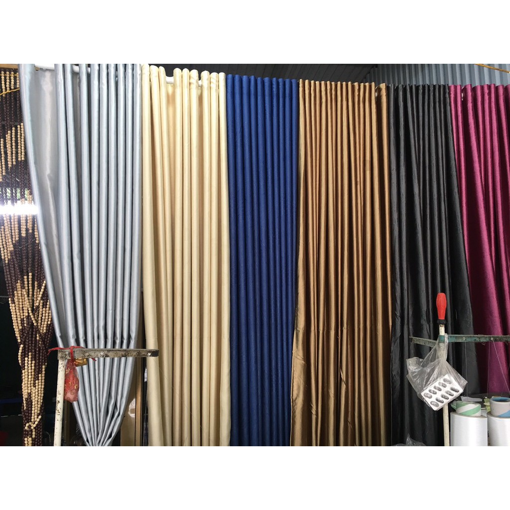 rèm vải rộng 2m5 cao 3m đã khoen lỗ sẵn chỉ việc treo