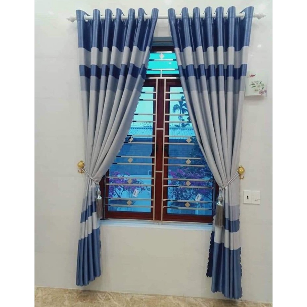 thanh lý rèm 3m cao 2m50 màu kẻ trẻ trung và sang trọng - Ảnh 6