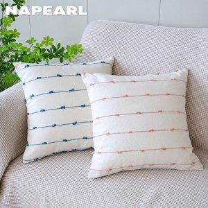 Vỏ Gối cotton Phối Tua Rua Họa Tiết Hoa Xinh Xắn Trang Trí Phòng Khách - Ảnh 6