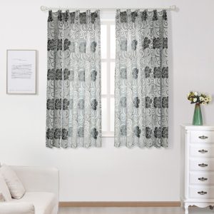Rèm cửa sổ ngắn 100x130 in họa tiết hoa dành cho phòng ngủ - Ảnh 7
