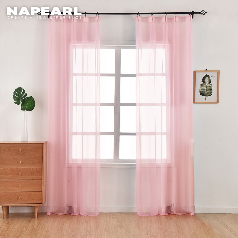Rèm Napearl vải tuyn màu trơn trang trí nhà cửa - Ảnh 7