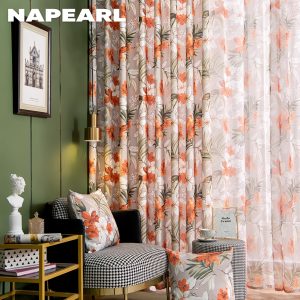 Rèm Cửa 70-80% Polyester In Họa Tiết Hoa Phong Cách Retro Mỹ - Ảnh 7