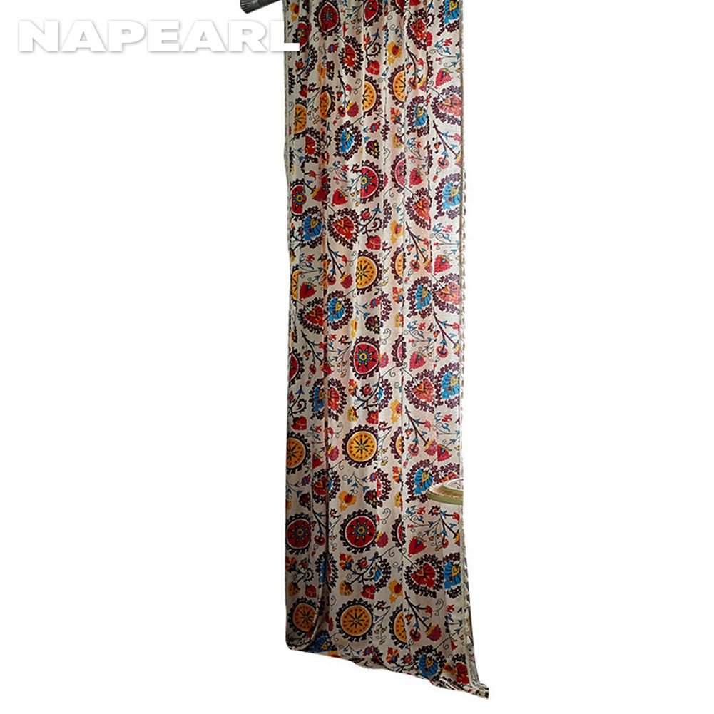 Naperal Rèm Treo Cửa Sổ Phong Cách Bohemian Mỹ Dùng Trang Trí Phòng Khách / Phòng Ngủ - Ảnh 7
