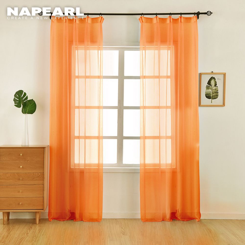 Rèm Napearl vải tuyn màu trơn trang trí nhà cửa - Ảnh 8
