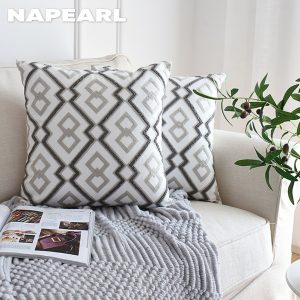 1 Vỏ Gối Sofa In Hoa Phong Cách Bắc Âu Đơn Giản - Ảnh 8