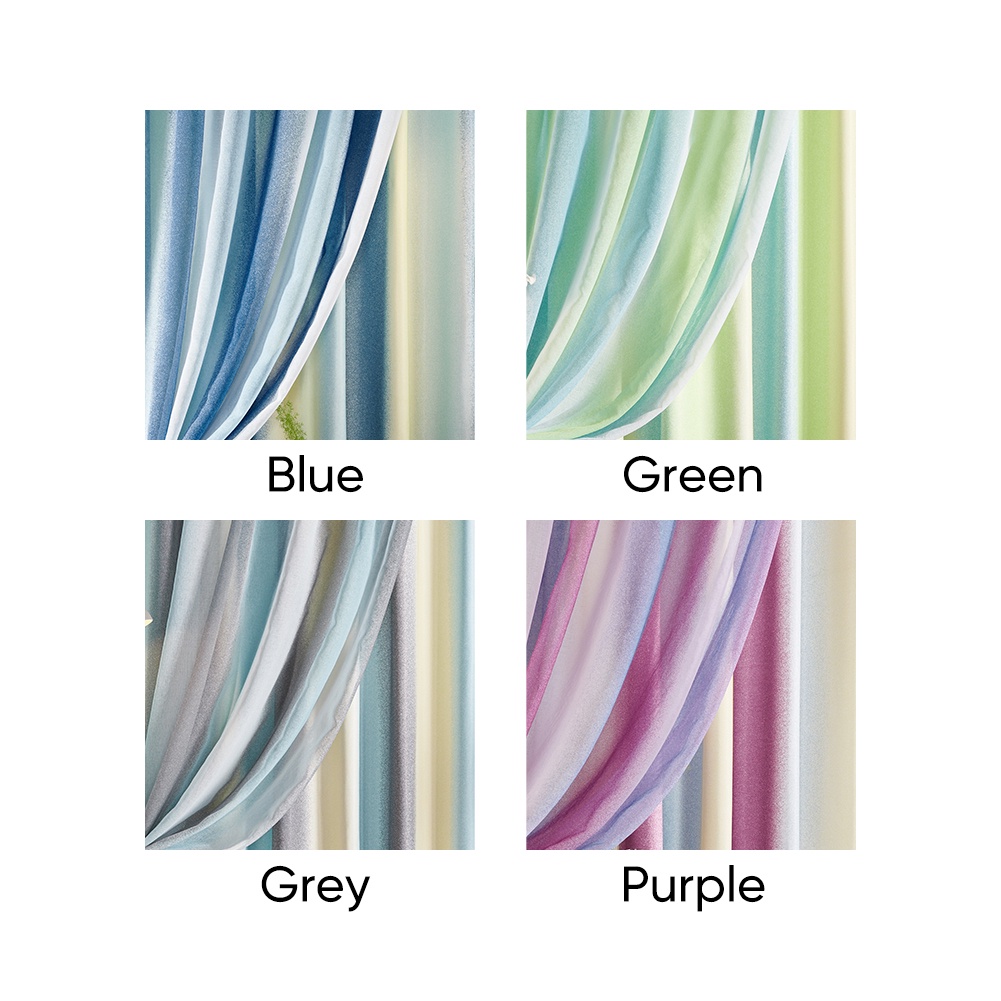 Rèm Cửa NAPEARL 70-80% Vải Tuyn Họa Tiết Kẻ Sọc Màu Sắc Gradient Trang Trí Phòng Khách / Ban Công - Ảnh 9