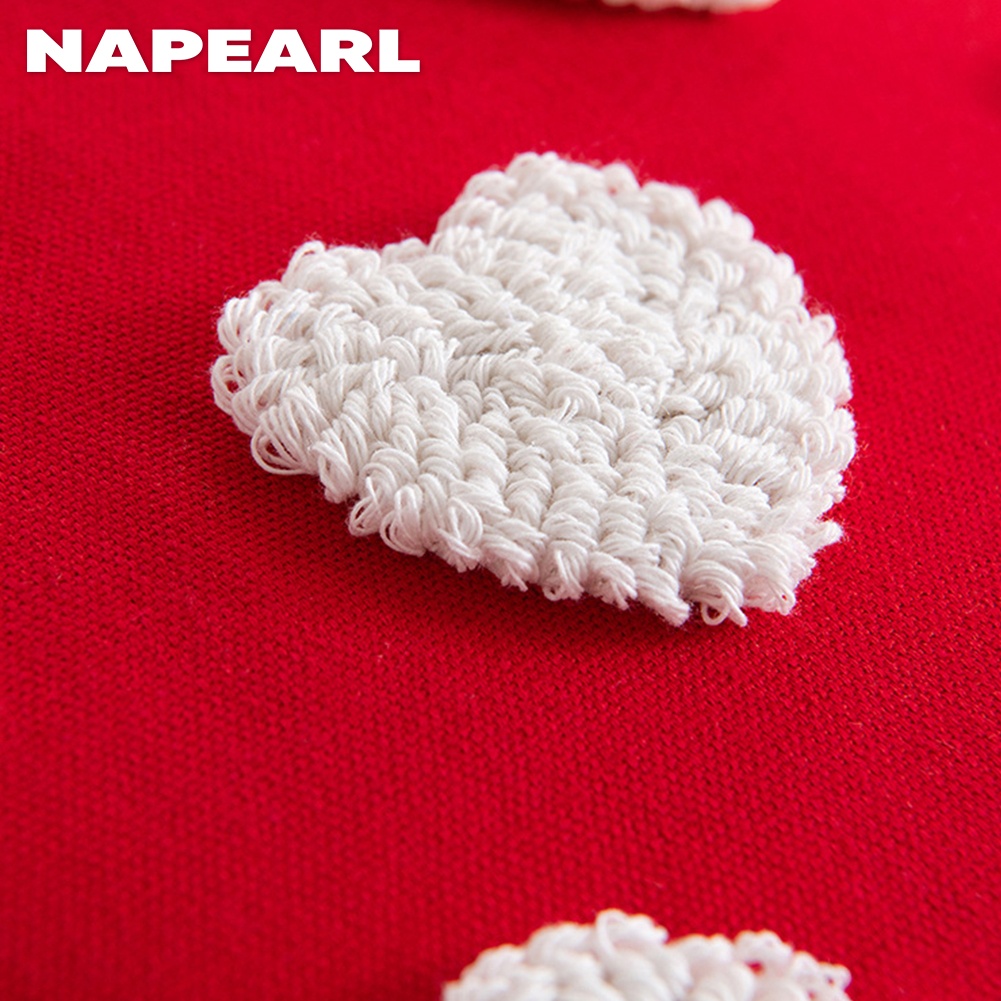 Vỏ Gối Cotton Phối Tua Rua Thêu Họa Tiết Trái Tim Đáng Yêu - Ảnh 9
