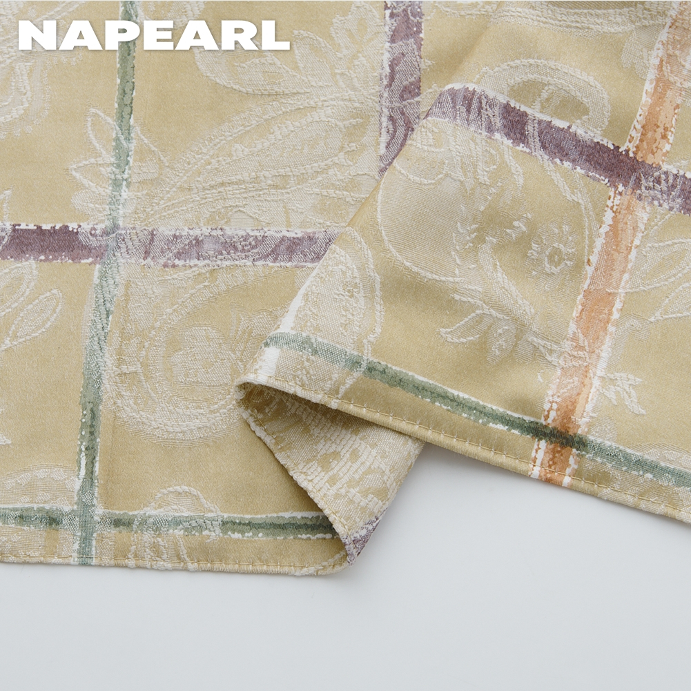 Napearl 1 Miếng Lót Bàn Ăn / Tủ Chén / Bàn Ăn / Phòng Khách Chất Liệu Cotton Họa Tiết Ca Rô Thông Dụng - Ảnh 9