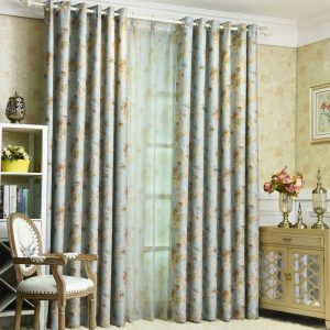 Set Rèm Cửa Vải Tuyn 70-80% Họa Tiết Hoa Hiện Đại