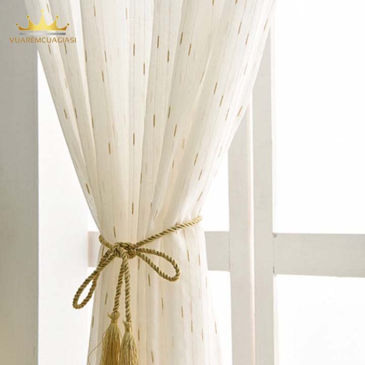 Rèm cửa voan ORE họa tiết trang trí phòng khách, cửa sổ decor cửa chính Vuaremgiasi - Ảnh 5