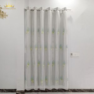Rèm cửa 2 lớp họa tiết lá trang trí cửa sổ cửa chính trang trí nội thất siêu đẹp VIPORE2LH vuaremgiasi - Ảnh 7