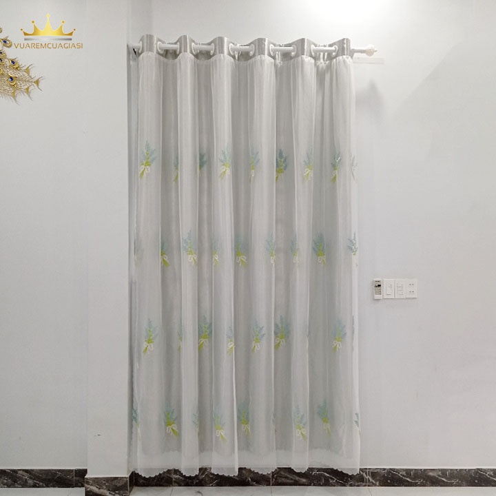 Rèm cửa 2 lớp họa tiết lá trang trí cửa sổ cửa chính trang trí nội thất siêu đẹp VIPORE2LH vuaremgiasi - Ảnh 7