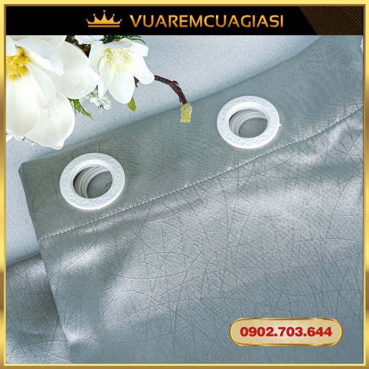 Rèm Cửa Xám Trắng May Rido, Ore đục Lỗ, Dán Tường Dùng Trang Trí Nhà ...