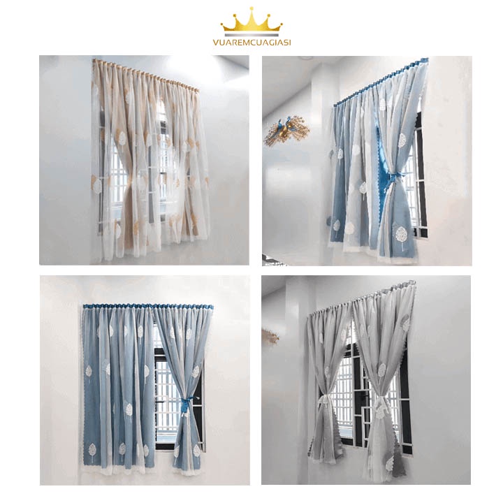Rèm cửa dán tường cửa sổ Loại 1 cao cấp chống nắng, màn vải trang trí decor đẹp VIP04 Vuaremgiasi - Ảnh 5