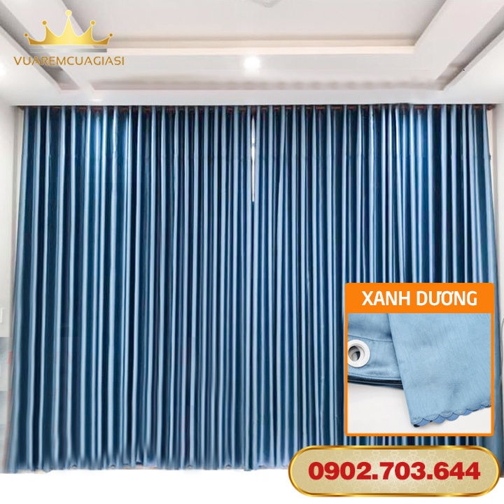 Rèm Cửa Sổ Cửa Đi Chống Nắng Cao Cấp Cản Sáng 96% May Đục Lỗ Giá Rẻ - Ảnh 5