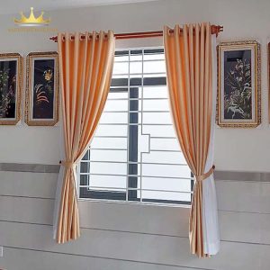 Rèm cửa sổ màu vàng kem, rèm cửa chính treo tường trang trí decor VIP12 Vuaremgiasi - Ảnh 6