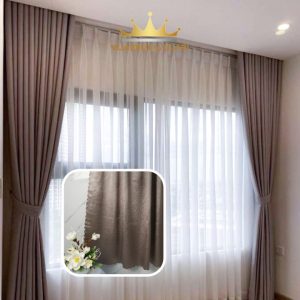 Rèm Cửa Sổ Chống Nắng Màu Xám Nâu May Ore Decor Phòng Ngủ Phòng Khách Cao Cấp VIP3