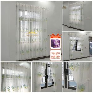 Rèm voan hoa oải hương