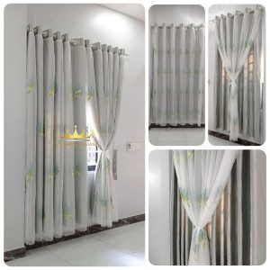 Rèm cửa 2 lớp họa tiết chống nắng trang trí decor nội thất giá rẻ VIP2LORE vuaremgiasi - Ảnh 2