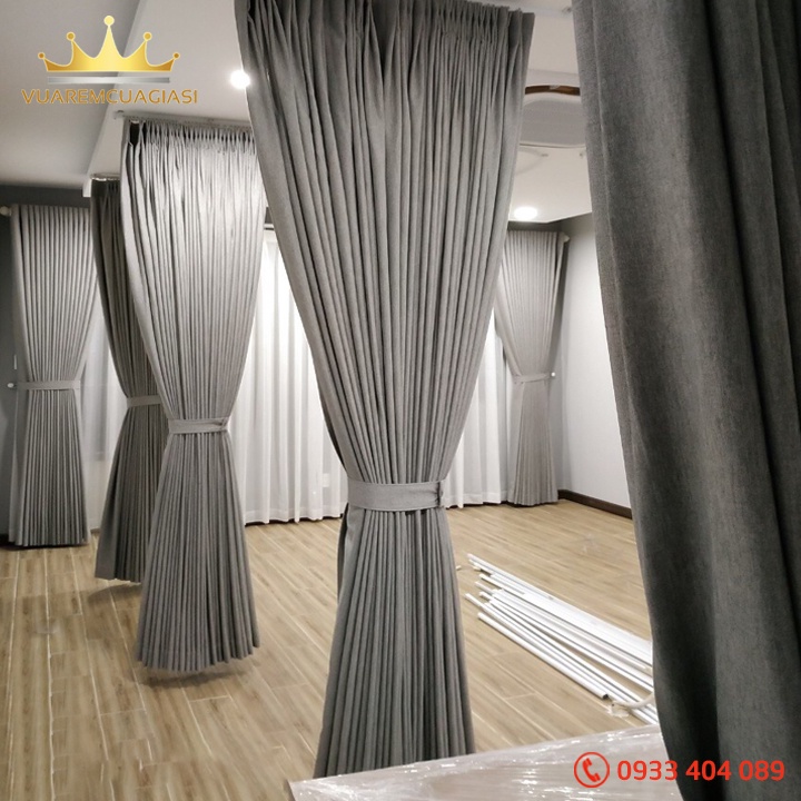 Rèm cửa sổ cửa chính đục lỗ, chống nắng trang trí nội thất decor phòng ngủ phòng khách VIP27 - Ảnh 3
